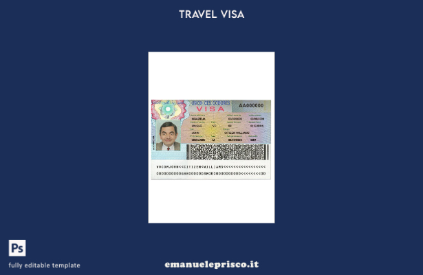 modello di visto itinerante stile verificato dell'Union des Comores